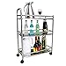 FMOGE Carrello Scaffale da Cucina Scaffale da Cucina A Pavimento Scaffale per Spezie A 3 Strati, Carrello da Soggiorno