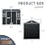 PVWIIK 8x6 ft Resin Outdoor Storage Shed with Floor & Window, Lockable Waterproof All-Weather Utility Shed for Garden Tools & Trash Bins, Black