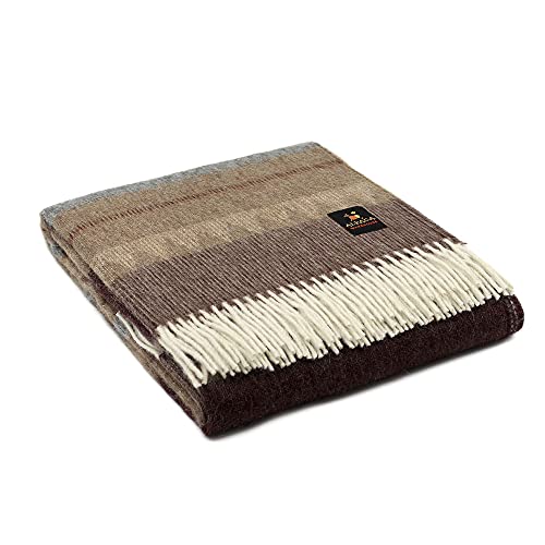 Alpaca Wool Blanket Throw Cherokee Design For Bed Couch Sofa Soft Warm Peruvian Alpaca Wool Blankets 72" X 60" (Camel/Gray/Beige) #TOP1