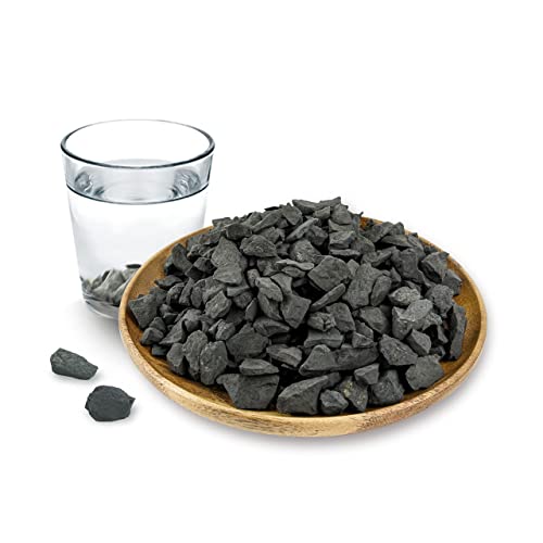Karelian Heritage Raw Shungite Stones for Making Healthy Shungite Water 1 lb | Water Purification Filtering Authentic Shungite Rock | Alkaline Drinking Mineral Stone | Natural Organic Fertilizer SW05