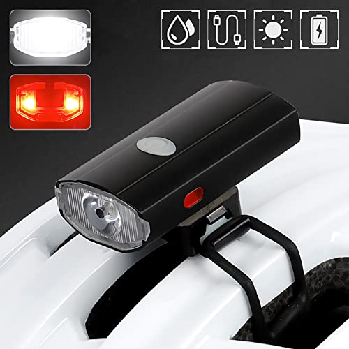 2 In 1 Bike Light Usb Rechargeable Cycling Helmet Headlight Waterproof Bicycle Headlight Taillight Handlebar Front Light Rear Taillight Dual Purpose For Mountain Road Kids Bikes #TOP4