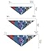 MUKJHOI Triangle Kerchief, 2 PCS Hair Scarves and Bandanas for Women Girls, L,Fashion Racing Car Red Blue Yellow