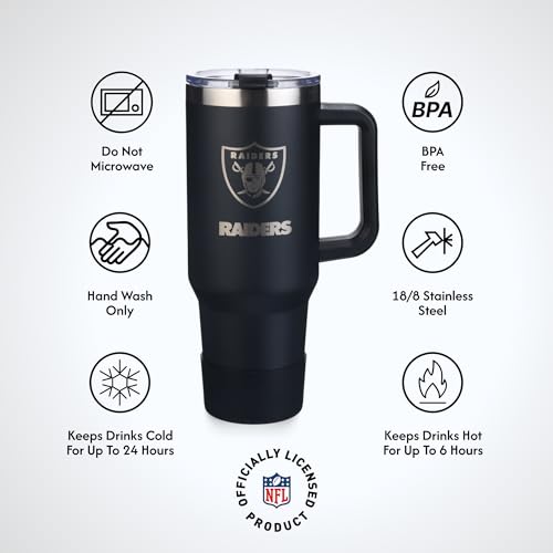 Image of The Memory Company Officially Licensed NFL - Las Vegas Raiders 46oz Game Day Tumbler with Laser Engraved Team Logo