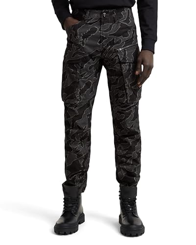 G-STAR Raw - Mens Rovic Zip 3D Regular Tapered Pants, Color Cloack Island Camo, Size: 28W x 30L