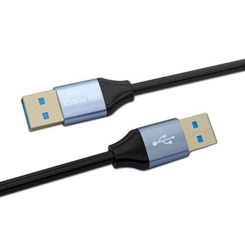 MSL FORCE 日本の中小企業を応援USB 3.0 ケーブル 金メッキコネクタ 転送速度 5Gbps タイプA to タイプA オス-オス 金メッキ コネクタ 高速データ転送 高耐久性 USBケーブル 両端 オス USB 3.0 A to A 0.5m/1m u3a2a