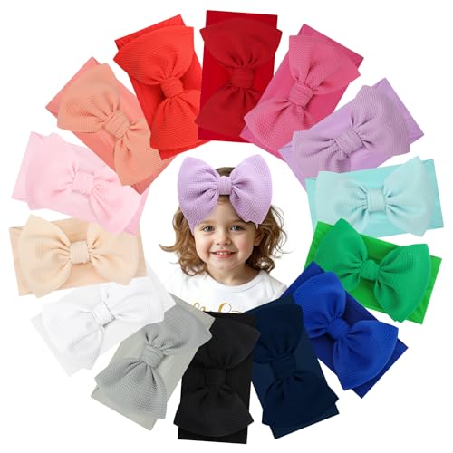 Image of YanJie Infant, Newborn & Toddler Hair Accessories - Pretty Bow Headbands in Pink, Red & Blue