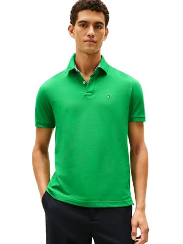 Image of Tommy Hilfiger Mens Short Sleeve Cotton Pique Polo Shirt in Regular Fit