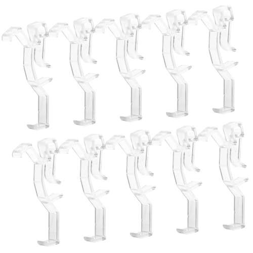 Ciieeo 20pcs Transparent Valance Clips for Blinds Easy to Install Vertical Blind Holders Reliable Curtain Accessories for Home and Office Use