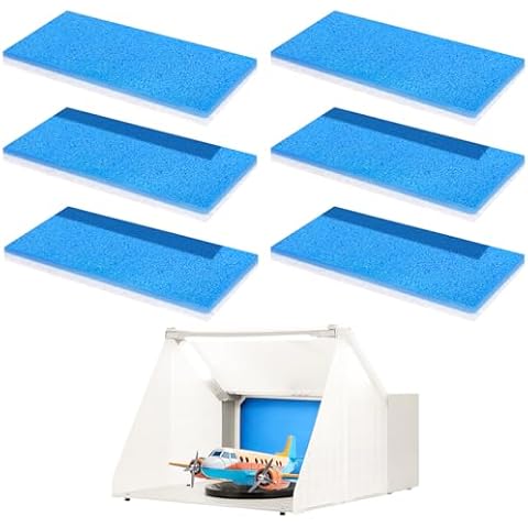 HolyMaji 6 Pieces Paint Spray Booth Exhaust Filter Pad, Airbrush Paint Booth Filter Replacement Paint Booth Intake Filters Compatible with Master, Paasche, Vevor, Vivohome Cover
