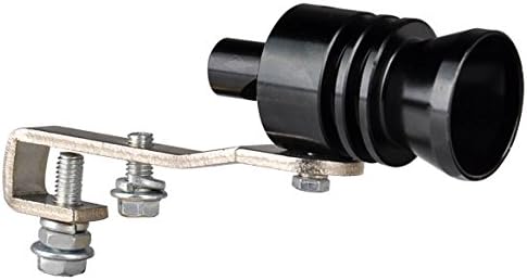 Universal Black Turbo Sound Exhaust Muffler Pipe Whistle / Fake Blow-off BOV Simulator Whistler Size L