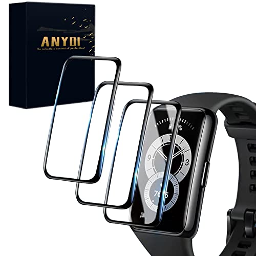 ANYOI HUAWEI band 6 p tB X}[gEHb` Band 6 tB 3DȖʃJo[ PET wh~ ߗ ^ HUAWEI band 6 pیtB (3AubN)