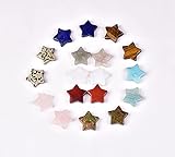 JIC Gem Fashion Natural Stone Mixed Star Charms for DIY Jewelry Making 18 pcs/lot Wholesale