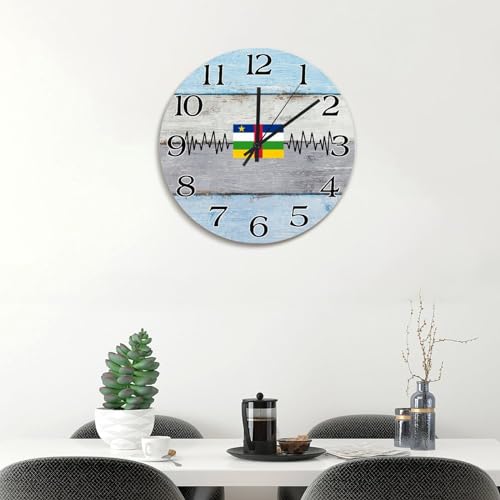 Horloge murale vintage Centrafrique cadeau idéal pour ami étranger - 4