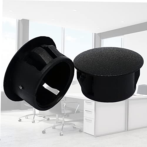 Image of 16mm Black Hole Plugs Plastic Flush Type Hole Plugs Snap in Locking Hole Tube,Tube Fastener Cover,Round Snap in Type Locking Furniture Hole Plugs,Panel Theft-Proof Door Plug(50pcs)