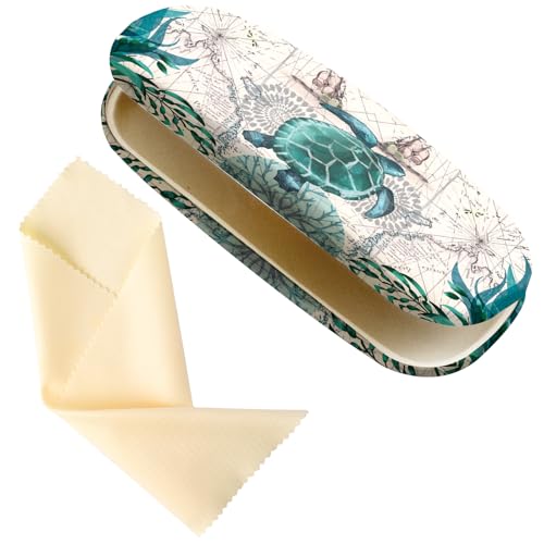 Image of Glasses Case Hard Shell,Portable Protective Eyeglasses Case, Eyeglass Holder Box with Cleaning Cloth, for men women
