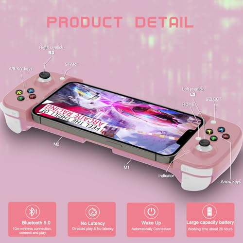 Joso Bluetooth Controller For Iphone, Android, Direct Play, Low Latency, Phone Controller Gamepad Joystick For Galaxy S23 S22 S21 20 Ultra, Iphone 14 13 12 11 Pro Max, Cod Mobile thumb #7
