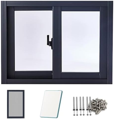 Aluminum Frame Sliding Window for Mobile Homes & Basements, 32"x16" Ventilating Window, Ideal Replacement for 32"x14", 32"x18", 32"x20", 32"x22" (White)