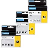 Aonomi Compatible Permanent Vinyl 18443 18444 18445 Label Tapes for DYMO Rhino Vinyl Industrial...