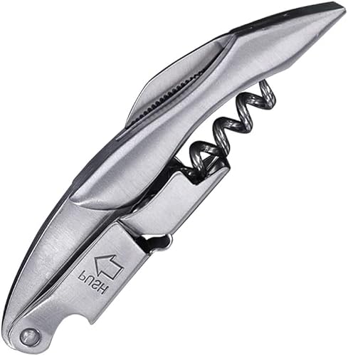 Wine Bottle Opener, GIFORYA Stainless Steel Corkscrew Wine Opener, Wine Key for Bartenders and Waiters, Servers, Wine Gifts