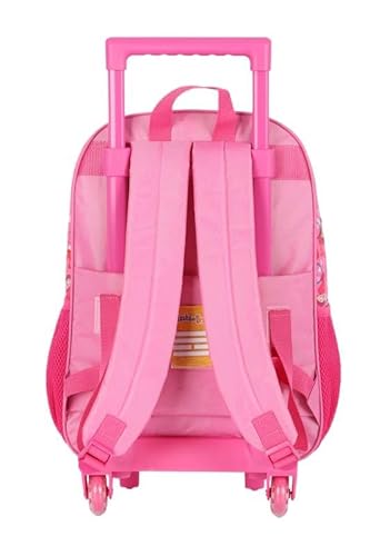 kit Mochila Carrinho Luxcel+Lancheira Masha E Urso Pink Ic40942mu