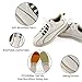VEACAM Mens Womens Bowling Trainers Fashion Casual Bowls Bowls Sneakers Walking Gym Athletic Sports,White,6.5