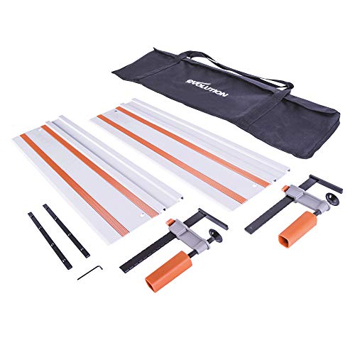 Evolution Power Tools Guide De Coupe Universel Pour Scie Circulaire - Compatible Avec La Plupart Des Marques - Pour Une Ligne De Coupe Droite - Pinces et Sac Inclus-...