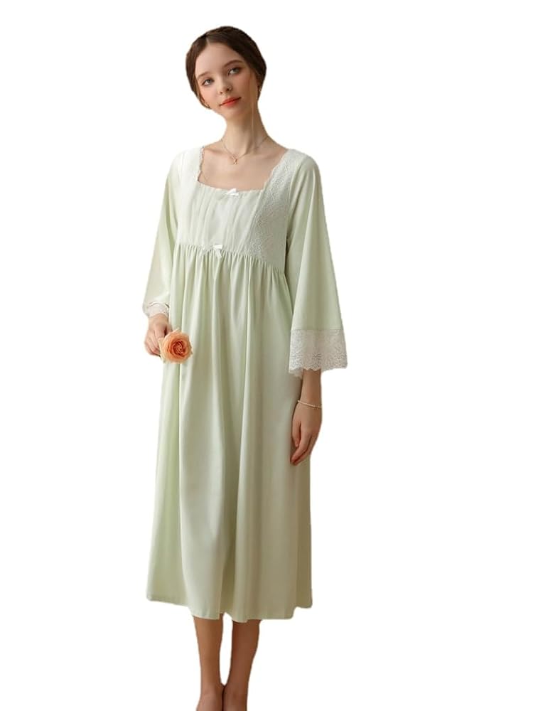 Camisón Blanco Disfraz Camisón De Algodón 100% Estilo Victoriano