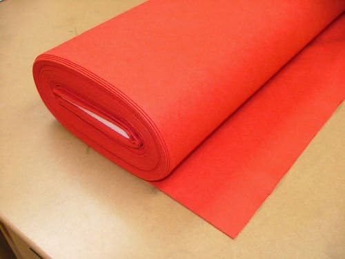 Pandoras Upholstery1 Yrd Red Baize/Felt Craft Fabric Card Poker Table
