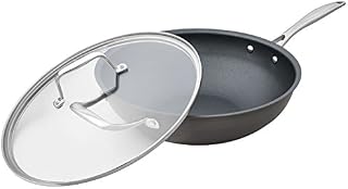 Stone & Beam Fry Pan With Lid, 12 Inch, Hard-Anodized Non-Stick Aluminum