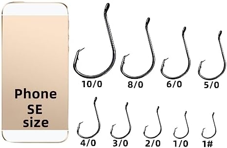 Circle Hooks Fishing Hooks 2X Strong Octopus Offset Fish Catfish Bulk Fishing Gear Equipment Hooks Set Saltwater Freshwater 50PCS(1# 50/Pack)