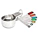 Measuring Cups and Spoons Set by Acutos. Stainless Steel 13-Piece Set, 6 Cups and 7 Spoons Nesting Perfectly. Measure Dry and Liquid Ingredients with Premium Metal Measuring Cups and Spoons.