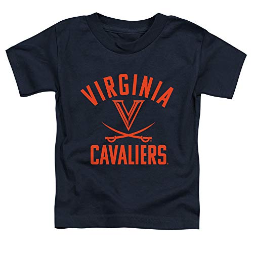 University of Virginia Official One Color Uva Cavaliers Logo Unisex Toddler T Shirt,Navy, 3