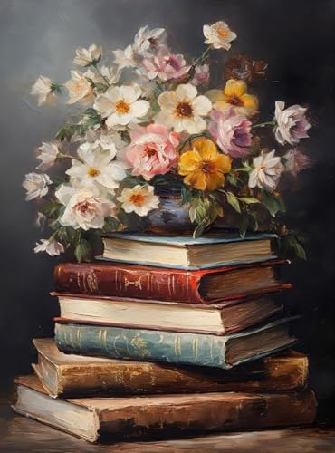 Vintage flower Diamond Art Painting Kits for Adults,Full Drill Diamond ...