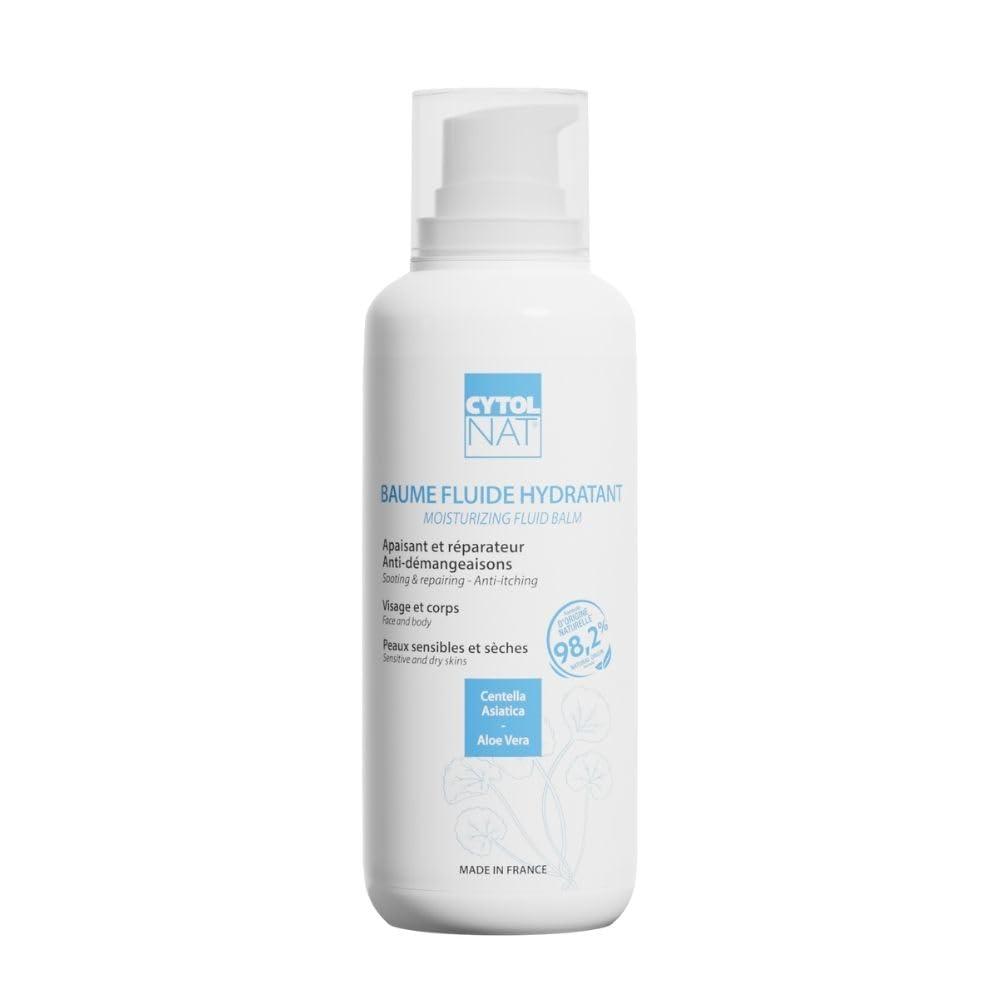 Cytolnat Baume Hydratant Corps 400 ml – Soin Apaisant Anti-Démangeaisons & Réparateur – Peaux Sensibles, Sèches & Atopiques – Visage & Corps