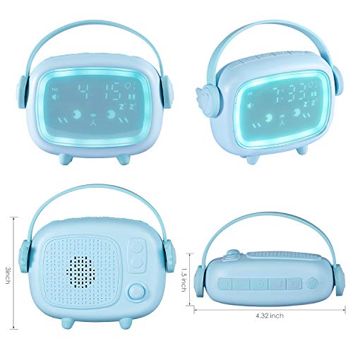 Banne Kids Alarm Clock Blue For Boys Bedroom Ok To Wake,Children's Sleep Trainer,Wake Up Light & Night Light #TOP1