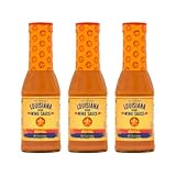 Louisiana Brand The Original Wing Sauce, Added Hot & Spicy Flavor for Wings, 23 Servings Per Bottle, Kosher Wing Sauce 12 FL OZ Glass Bottle (Pack of 3)