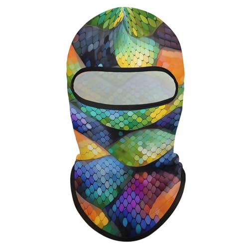 Balaclava Mask for Men Balaclava Ski Mask Rainbow Fish Scale Winter Face Mask Face Cover for Cycling miniatura 1
