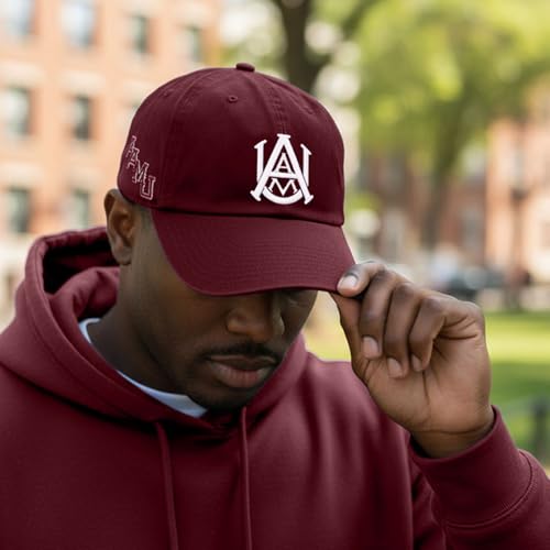 Gorra bordada con visera ajustable color maroon miniatura 5