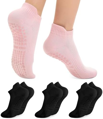 Walifrey Grip Pilates Socks, Yoga Socks with Grips for Women Non Slip