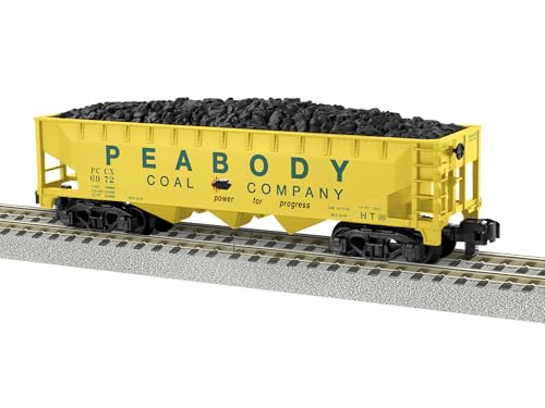 Lionel American Flyer Peabody Coal 3 Bay #6972 S Gauge Model Train Hopper with Removable Coal Load -  2219325