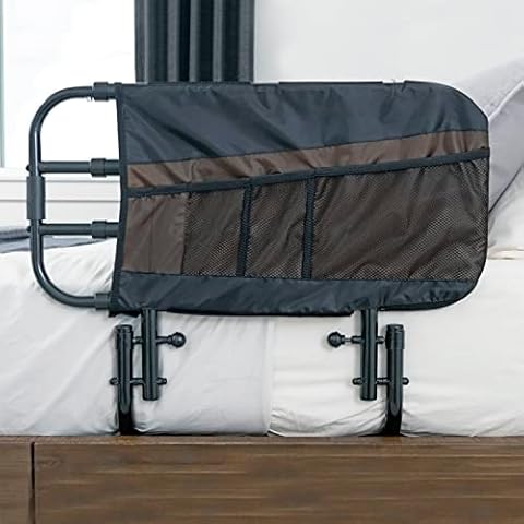 Stander EZ Adjust Bed Rail, Adjustable Home Hospital Bed Assist Grab Bar for Elderly Adults with Organizer Pouch (Eligible for VAT Relief in the UK) Cover