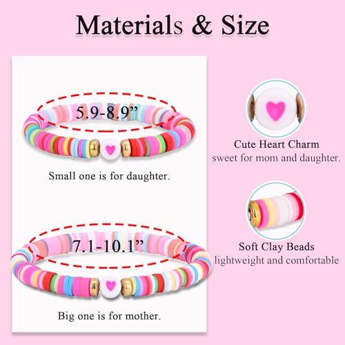 Back to School/First Day of School Bracelet Gifts, First Day of Kindergarten Preschool First/Second Grade Bracelet Gifts, Set of 2 Colorful Elastic Rope Bracelet for Girls4