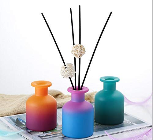 1Pcs 150Ml/5Oz Empty Refillable Glass Diffuser Bottle Exquisite Essential Oils Container For Diy Replacement Aromatherapy Diffuser Sticks Sets Essential Oils Crafts Decor(Grey) #TOP6