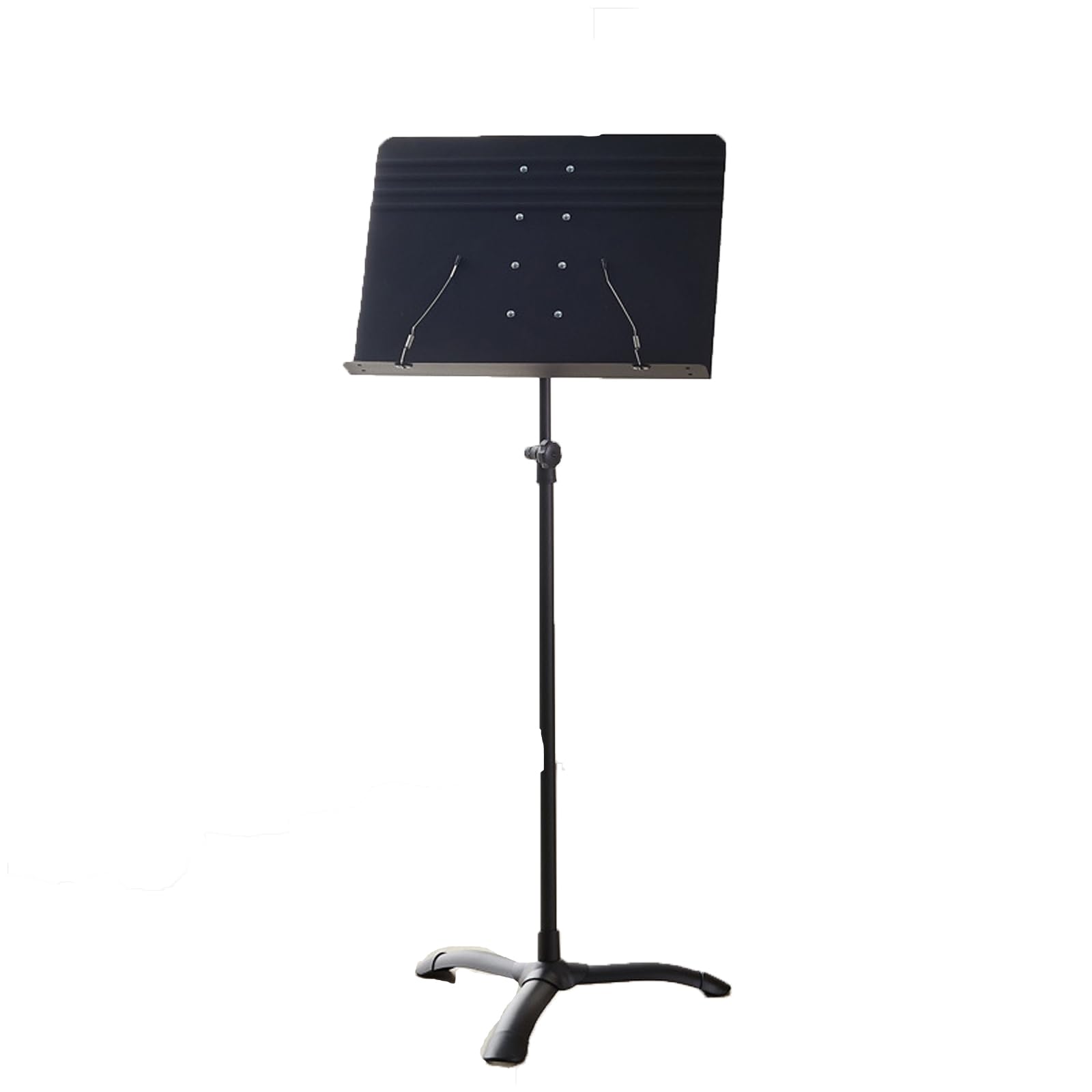 Nuevo atril portátil para partituras con 2 pinzas de resorte, altura ajustable, base estable y aerodinámica, para notas musicales de libros de computadora, para interpretación instrumental, band