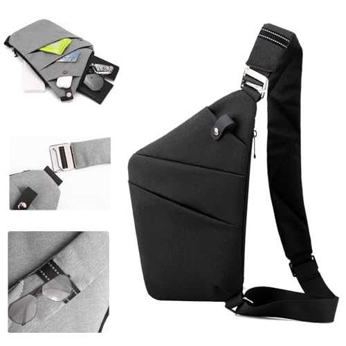 Crossbody Travel Bags for Women, New Theft Proof Safe Slim Sling Travel Purses, Personal Flex Shoulder Bag for Men Women