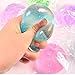 Glitter Dumpling Squishies Stress Ball – Soft Silicone Baozi Squeezable Toy, Mini 2.16inch Decompression Ball Fidget Toy for Adults, Slow Rising Bun Fidget Portable Anxiety Relief Desk Decor (Pink)