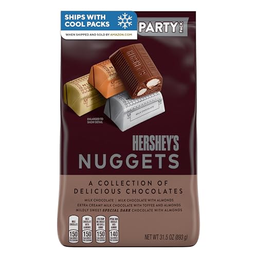 HERSHEY'S NUGGETS Assorted Chocolate Candy Variety Party Pack, 26 oz