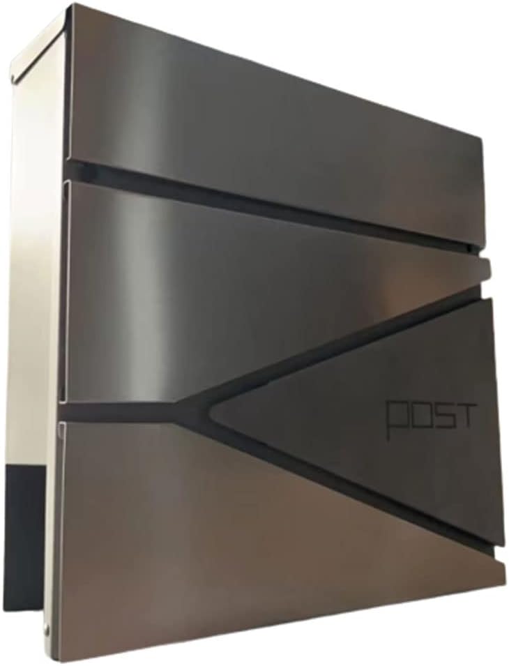 Curbside Double Door Mailbox Newspaper Box Wall Mount Mailboxes for Outside AllinOne Locking