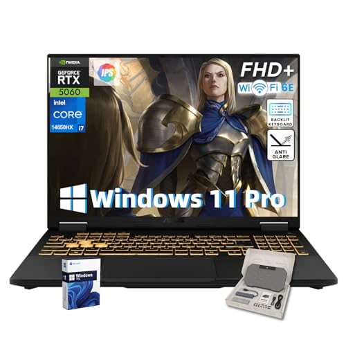 ASUS TUF F16 Gaming Laptop  Dedicated GeForce RTX 5060  16 FHD+ IPS Anti-Glare Display  Intel i7 14650HX(16-Core)  Backlit KB  Facial Recognition  Win 11 Pro  Accessories  32GB DDR5+1TB SSD