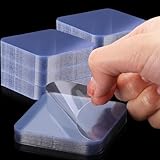 Gueevin 150 Pcs Double Sided Adhesive Pads for Mounting Square Nano Transparent Tape Two Sided Pre Cut Rectangle Tape Waterproof Clear Gel Tape for Walls Hanging(2.36 x 2.36 Inch)